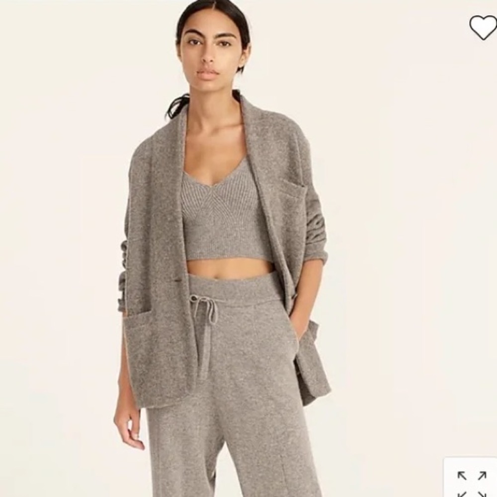 J.Crew Cocoon Sweater Blazer Grey BA551 size XXS